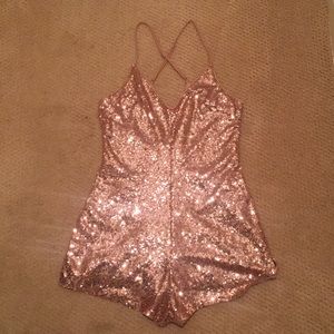 Sequined romper, size S